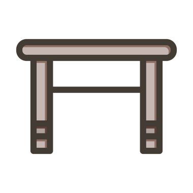 Kişisel ve ticari kullanım için Renk Simgesi Doldurulmuş Tablo Vektörü Kalın Çizgisi