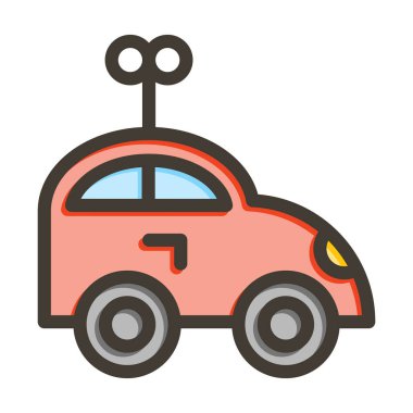 Oyuncaklar Vektör Kalın Çizgisi Kişisel ve Ticari Kullanım İçin Renk Simgesi Dolduruldu