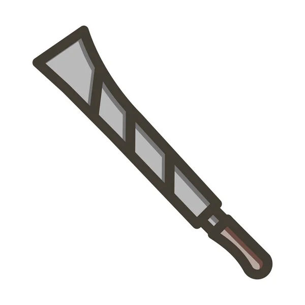 Messer Vector Thick Line Colors Icon Für Den Persönlichen Und — Stockvektor