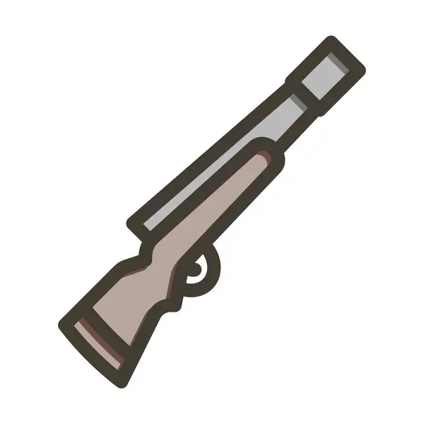 Shotgun Vector Thick Line Colors Icon Für Den Persönlichen Und — Stockvektor