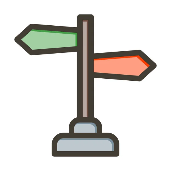 Entscheidungsfindung Vector Thick Line Filled Colors Icon Für Den Persönlichen — Stockvektor