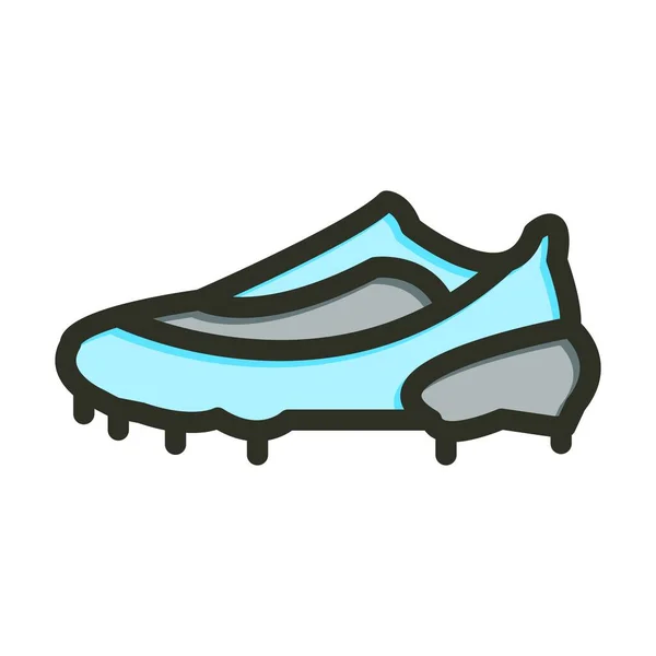 Beball Shoes Vector Thick Line Filled Colors Icon Personal Commercial — стоковый вектор