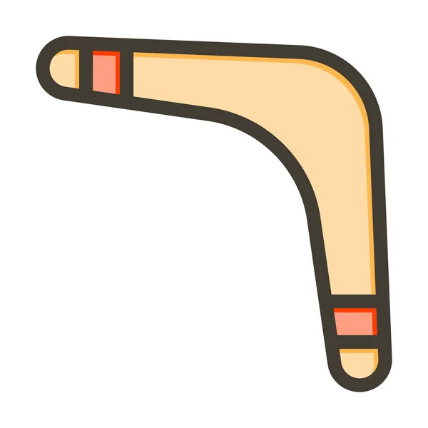 Boomerang Vector Thick Line Llenó Ícono Colores Para Uso Personal — Archivo Imágenes Vectoriales