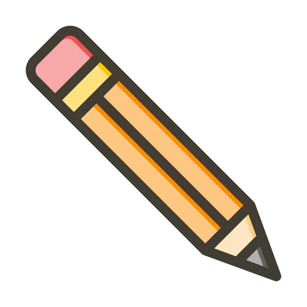 Μολύβι Διάνυσμα Παχιά Γραμμή Γεμισμένα Χρώματα Εικονίδιο Για Προσωπική Και — Διανυσματικό Αρχείο