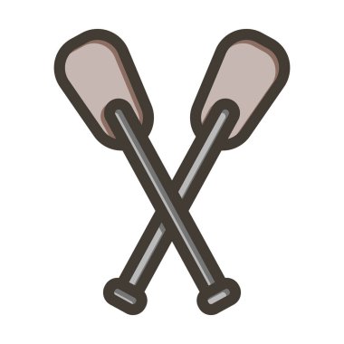 Kişisel ve Ticari Kullanım için Renk Simgesi Doldurulmuş Raket Vektör Kalın Çizgisi