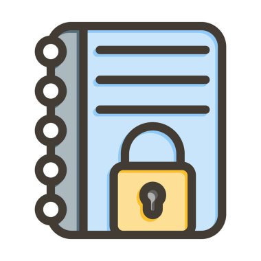 Kişisel ve Ticari Kullanım İçin Renk Simgesi Doldurulmuş Gizli Vektör Kalın Çizgisi