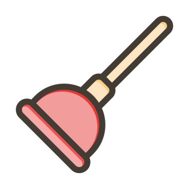 Pompa Vektörü Kalın Çizgisi Kişisel ve Ticari Kullanım için Renk Simgesi Dolduruldu