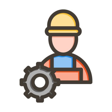 Kişisel ve ticari kullanım için Renk Simgesi Doldurulmuş Mühendislik Vektör Kalın Çizgisi