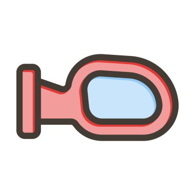 Kişisel ve Ticari Kullanım İçin Renk Simgesi Doldurulmuş Dikiz Görünümü Kalın Çizgisi