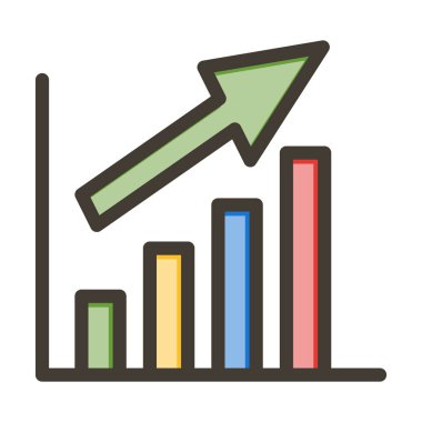 Kişisel ve Ticari Kullanım İçin Renk Simgesi Doldurulmuş Grafik Vektörü Kalın Çizgisi