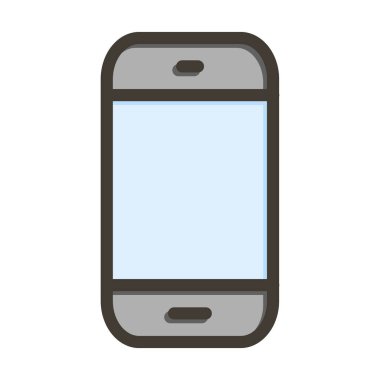 Kişisel ve ticari kullanım için Renk Simgesi Doldurulmuş Mobil Vektör Kalın Çizgisi