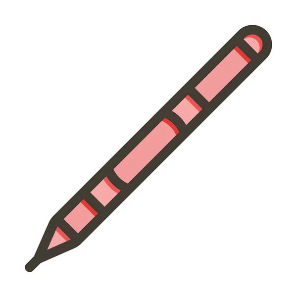 Ołówek Vector Gruba Linia Wypełniona Kolorami Ikona Użytku Osobistego Komercyjnego — Wektor stockowy
