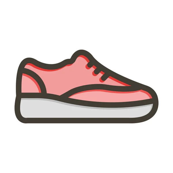 Gym Shoes Vector Thick Line Filled Colors Icon Personal Commercial — Stock Vector