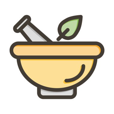 Havan Vektörü Kalın Çizgisi Renk Simgesi Kişisel ve Ticari Kullanım İçin