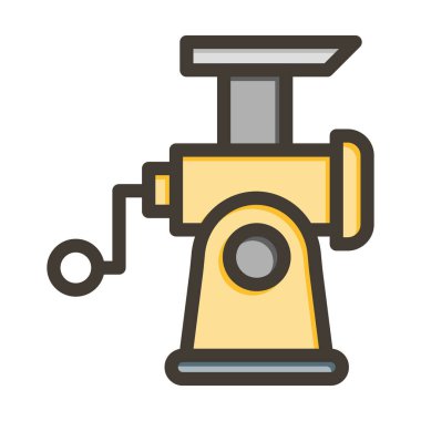 Kişisel ve Ticari Kullanım İçin Renk Simgesi Doldurulmuş Et Öğütücü Kalın Çizgisi