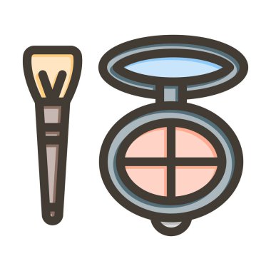 Bronzer Vektör Kalın Çizgisi Kişisel ve Ticari Kullanım İçin Renk Simgesi Dolduruldu