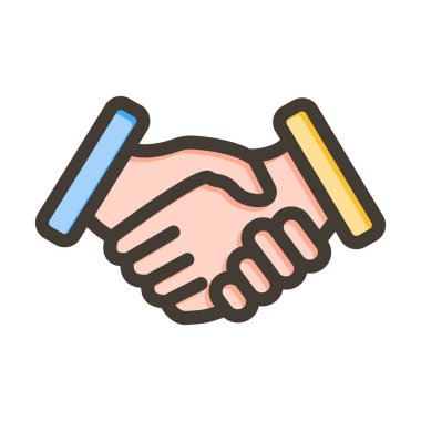 Kişisel ve Ticari Kullanım İçin Renk Simgesi Doldurulmuş Ortak Vektör Kalın Çizgisi