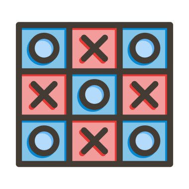 Kişisel ve Ticari Kullanım İçin Renk Simgesi Doldurulmuş Oyun Vektörü Kalın Çizgisi