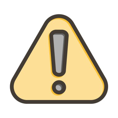 Kişisel ve ticari kullanım için Renk Simgesi Doldurulmuş Vektör Kalın Çizgisine Uyarı