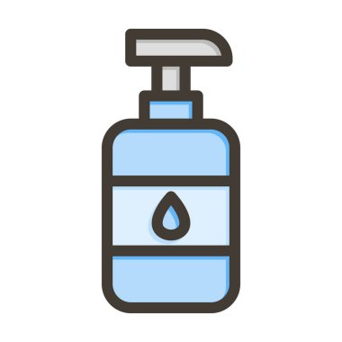 Sıvı Sabun Kalın Çizgisi Kişisel ve Ticari Kullanım İçin Renk Simgesi Dolduruldu