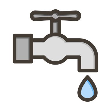 Kişisel ve ticari kullanım için Renk Simgesi Doldurulmuş Tap Vektör Kalın Çizgisi