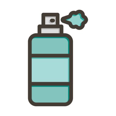 Kişisel ve ticari kullanım için Renk Simgesi Doldurulmuş Sprey Vektör Kalın Çizgisi