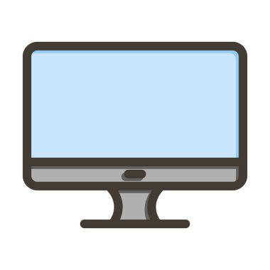 Kişisel ve ticari kullanım için Renk Simgesi Doldurulmuş Bilgisayar Vektörü Kalın Çizgisi