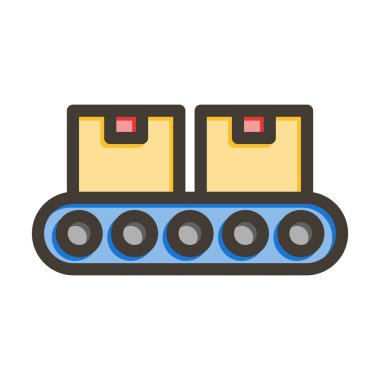 Kişisel ve ticari kullanım için Renk Simgesi Doldurulmuş Taşıyıcı Vektör Kalın Çizgisi