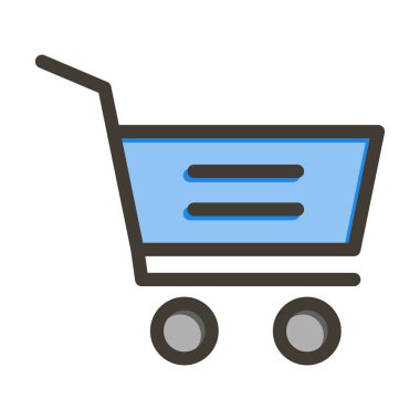 Otomobil Vektörü Kalın Çizgisi Kişisel ve Ticari Kullanım için Renk Simgesi Dolduruldu