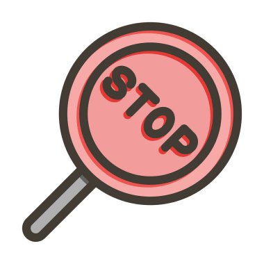 Pit Stop Vector Kalın Çizgisi Kişisel ve ticari kullanım için Renk Simgesi Dolduruldu