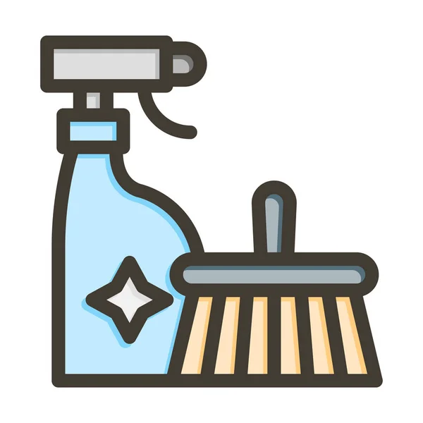 Cleaning Products Vector Thick Line Filled Colors Icon Personal Commercial — Stock Vector