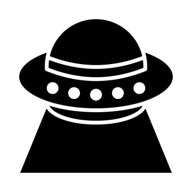 Kişisel ve ticari kullanım için UFO Vektör Kabartma Simgesi