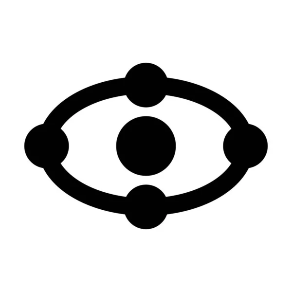 Orbit Vector Glyph Icon Voor Persoonlijk Commercieel Gebruik — Stockvector