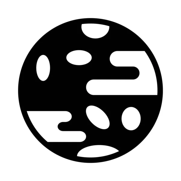 Planeta Îndepărtată Vector Glyph Icon Pentru Personal Comercial — Vector de stoc
