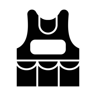 Kişisel ve ticari kullanım için Vücut Zırhı Vektörü Kabartma Simgesi