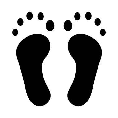 Kişisel ve ticari kullanım için Ayak Adımları Vektörü Glyph Simgesi