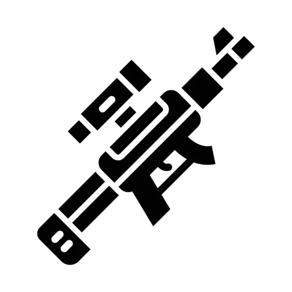Икона Снайперской Винтовки Глиф Личного Коммерческого Использования — стоковый вектор