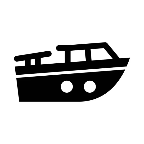 Boat Vector Glyph Icon Personal Commercial Use — Stock Vector