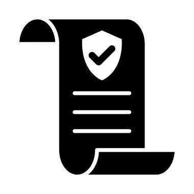 Kişisel ve Ticari Bizler için GDPR Politikası Vektör Glyph Simgesi