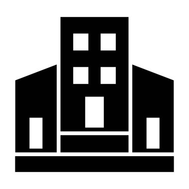 Kişisel ve Ticari Biz İçin Ana Kurum Vektörü Glyph Simgesi