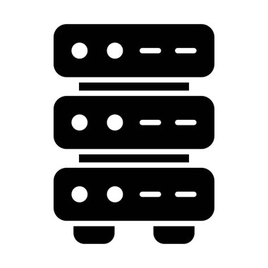 Kişisel ve Ticari Bizler için Sunucu Vektörü Glyph Simgesi