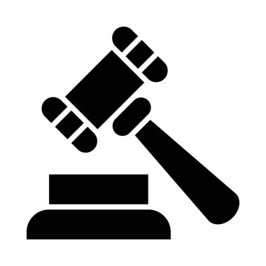 Kişisel ve Ticari Bizler için Açık Artırma Vektörü Glyph Simgesi