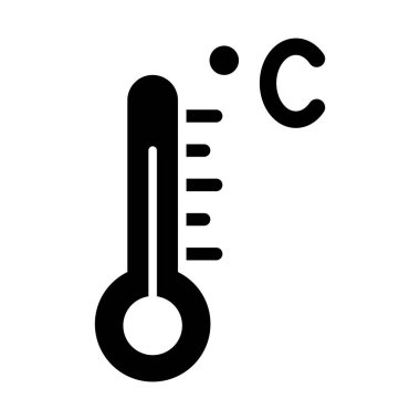 Kişisel ve ticari kullanım için termometre vektör kabartma simgesi