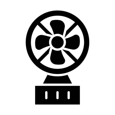 Kişisel ve ticari kullanım için Elektrik Fanı Vektörü Kabartma Simgesi
