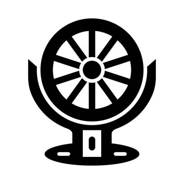 Kişisel ve ticari kullanım için fan ısıtıcı vektörü kabartma simgesi