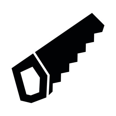 Kişisel ve Ticari Kullanım İçin El Testere Vektörü Glyph Simgesi