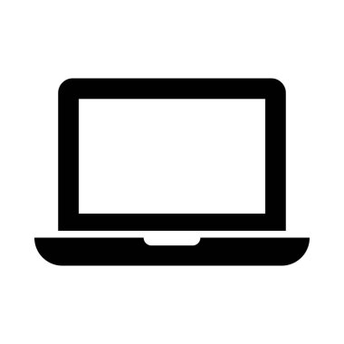 Kişisel ve ticari kullanım için dizüstü bilgisayar vektörü kabartma simgesi