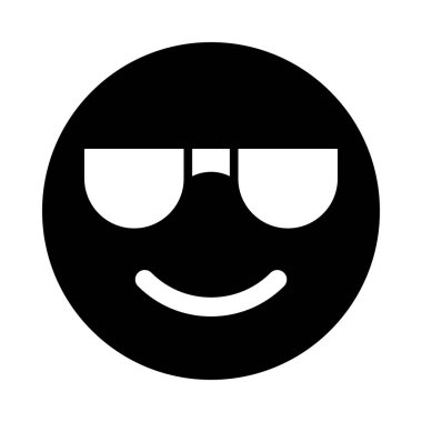 Kişisel ve ticari kullanım için Güneş Gözlüğü Vektör Sembolü ile Gülen Yüz