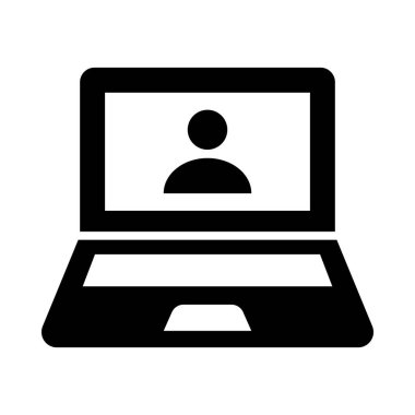 Kişisel ve ticari kullanım için dizüstü bilgisayar vektörü kabartma simgesi