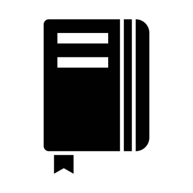 Kişisel ve Ticari Kullanım İçin Not Defteri Vektörü Glyph Simgesi